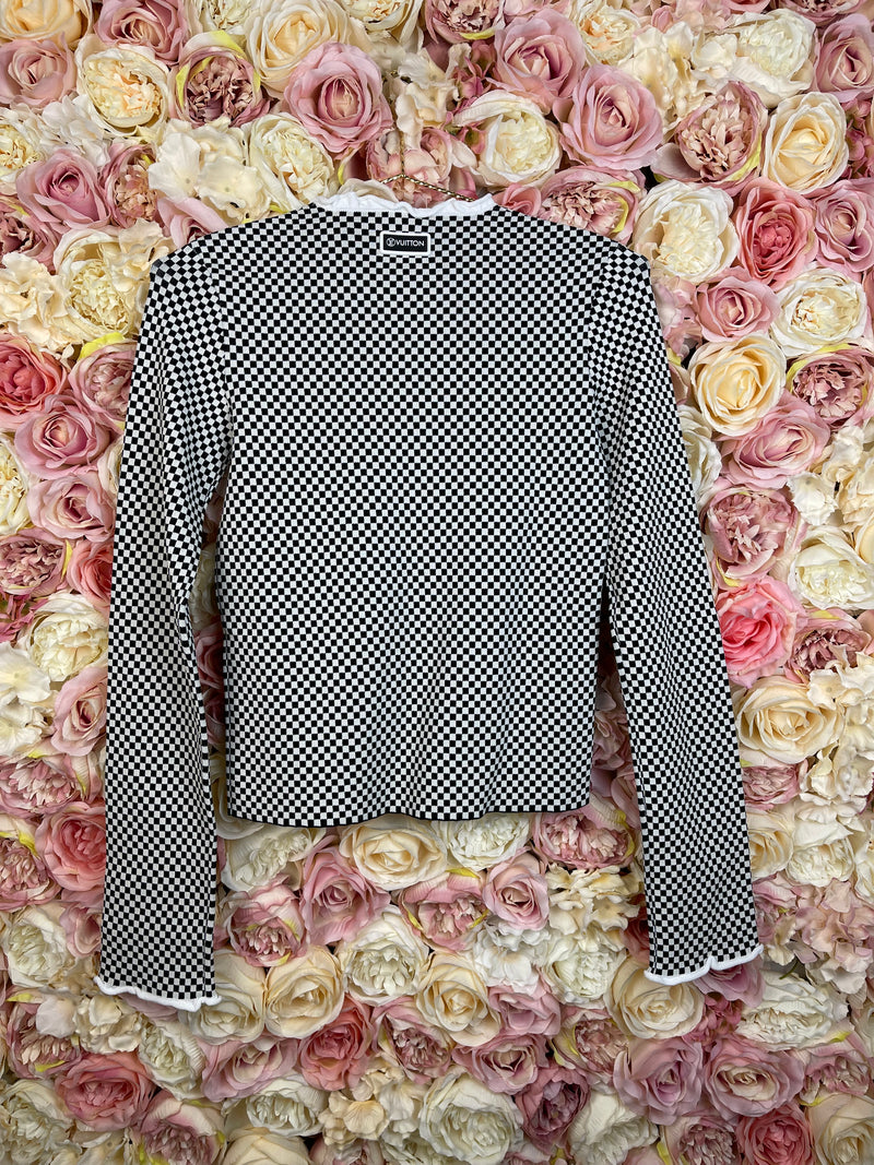 Louis Vuitton Check Top Black White Sz. XS