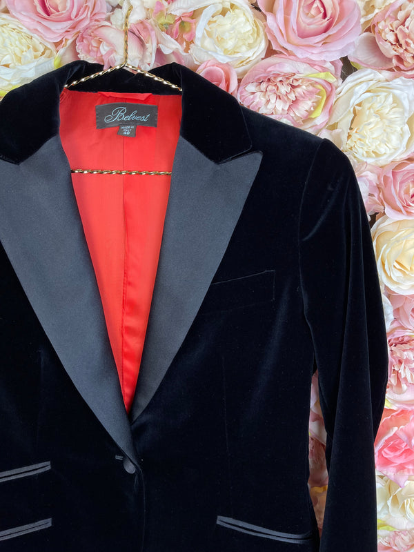 Belvest Blazer Black Velvet Sz. 36 DE