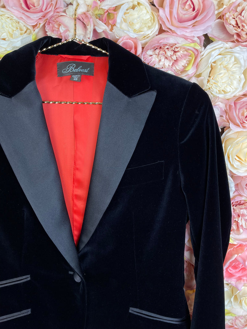 Belvest Blazer Black Velvet Sz. 36 DE