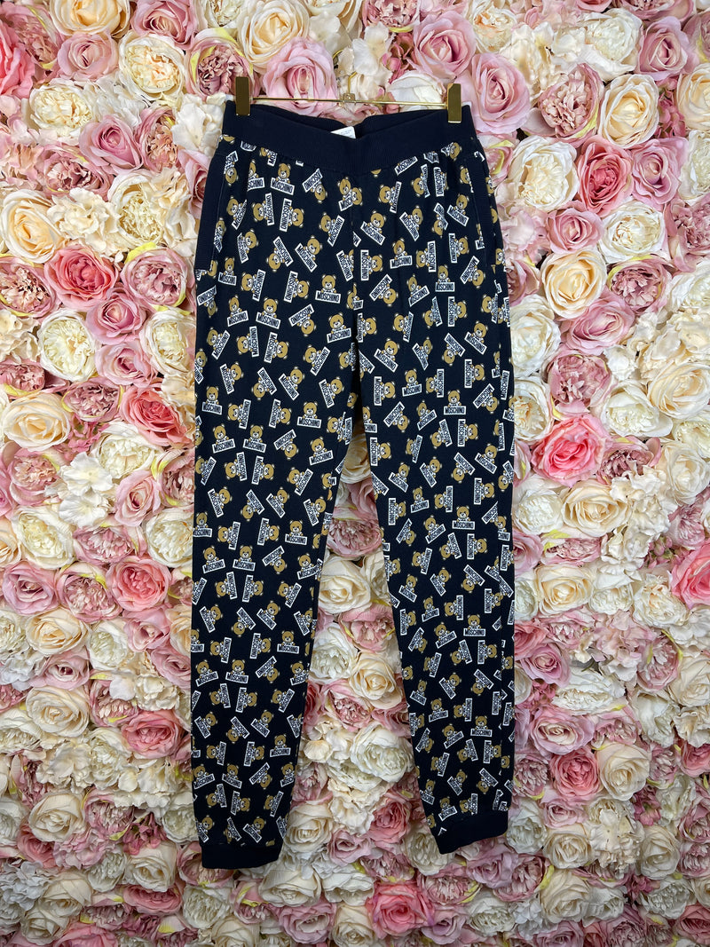Moschino Sweat-Set Hoodie & Pants Black with Teddy Sz. XS