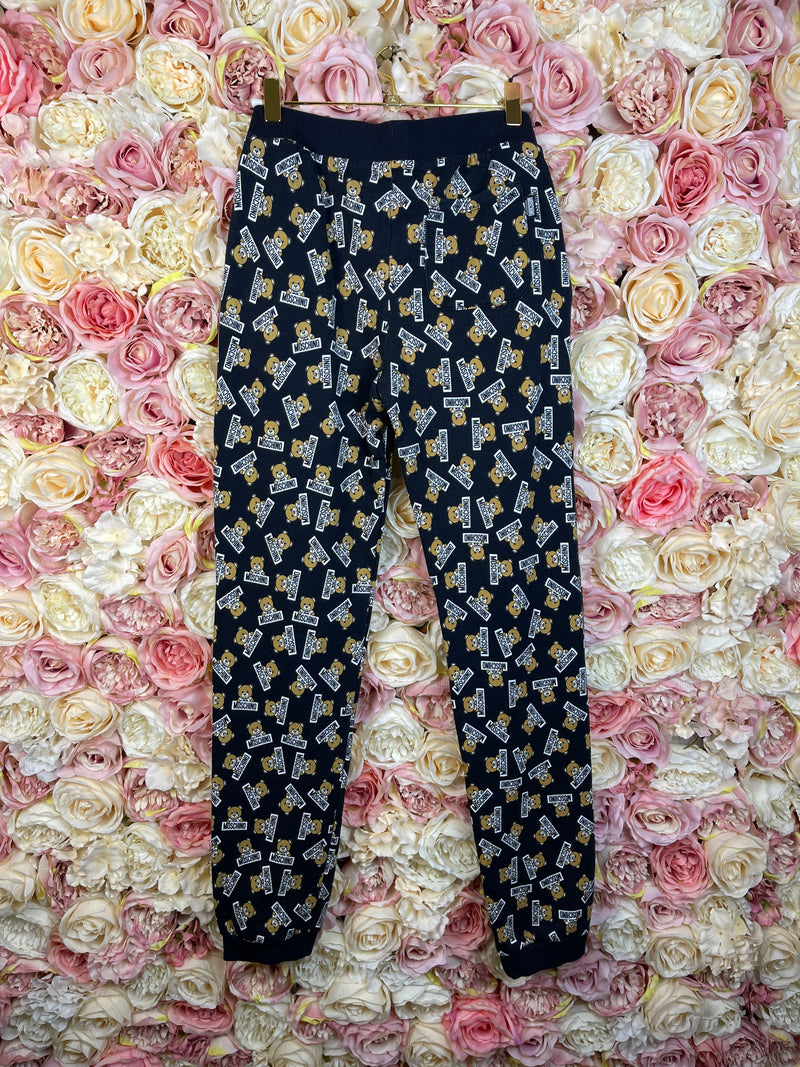 Moschino Sweat-Set Hoodie & Pants Black with Teddy Sz. XS