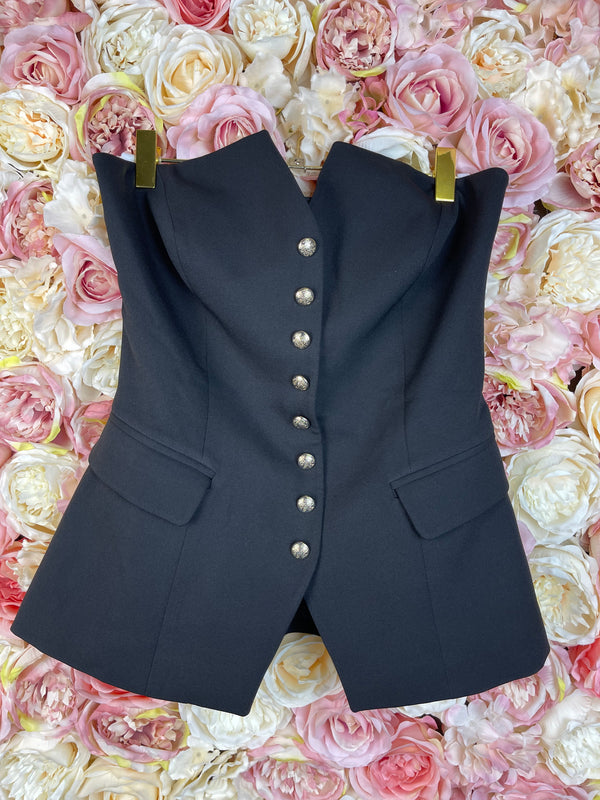 Sovaye Corset in Black & White Sz. S