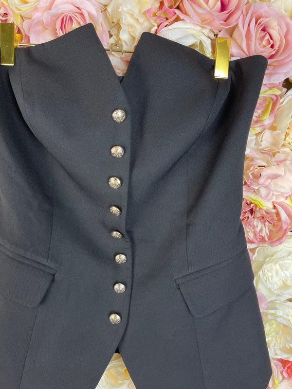 Sovaye Corset in Black & White Sz. S