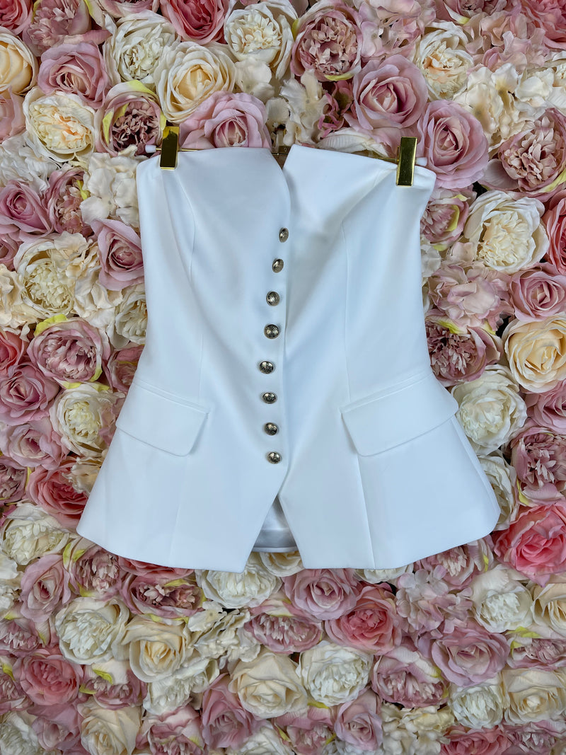 Sovaye Corset in Black & White Sz. S