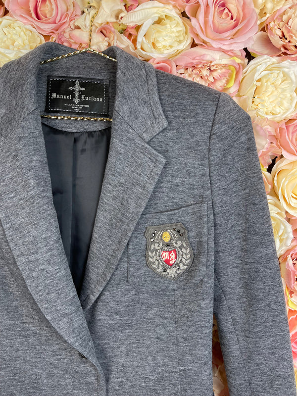 Manuel Luciano College Blazer Jersey Grey Sz. 34 DE