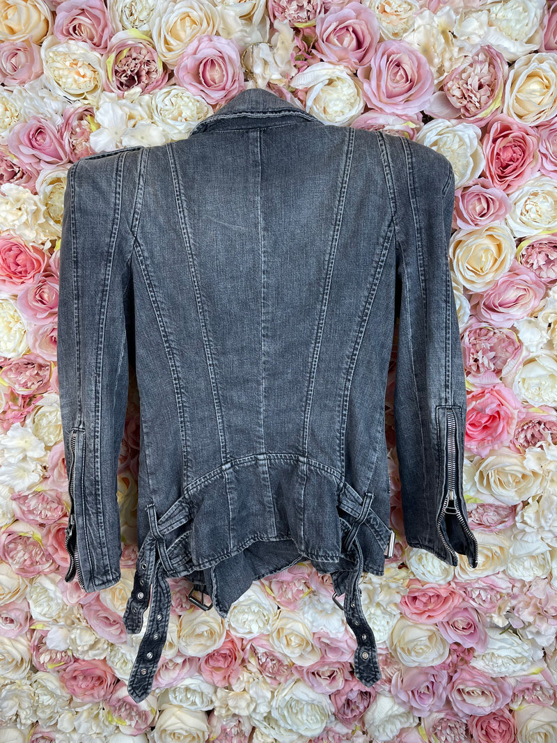 Balmain Jeans Jacket Grey Sz. 34 DE