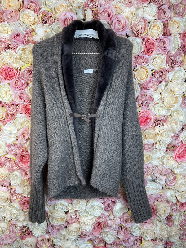 Liapull Cardigan Taupe Sz. Estm. S/M