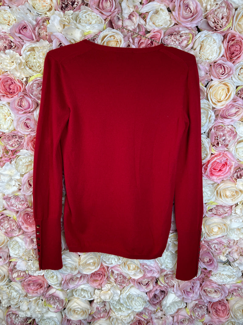 Agnona Cashmere Sweater Red Sz. 36 DE