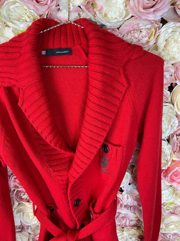 Dsquared Cardigan Red Sz. S