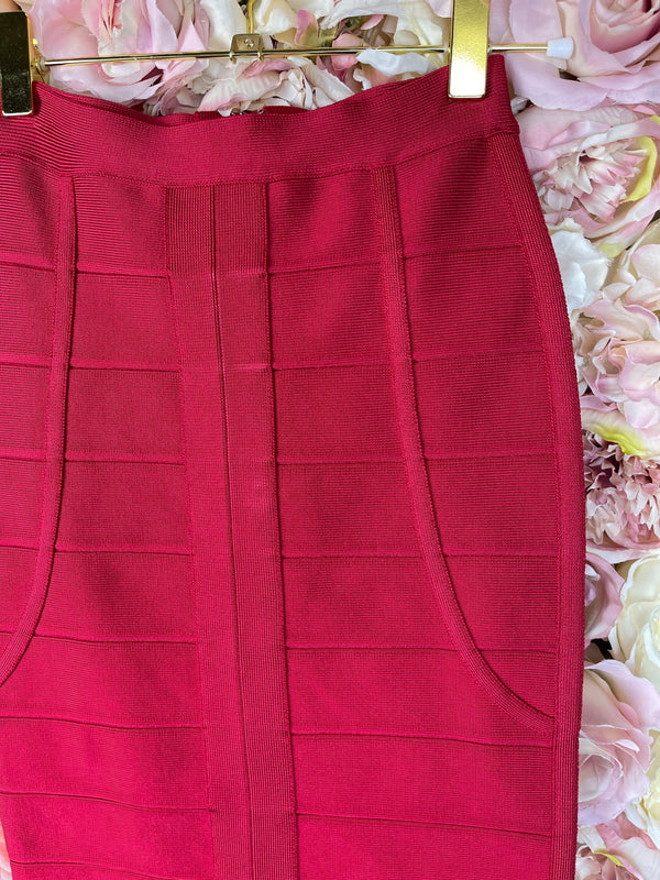 Hervé Léger Skirt Red Sz. XS