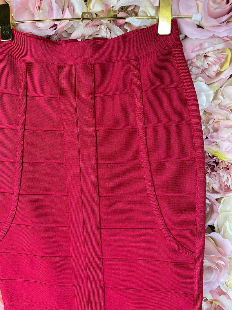 Hervé Léger Skirt Red Sz. XS