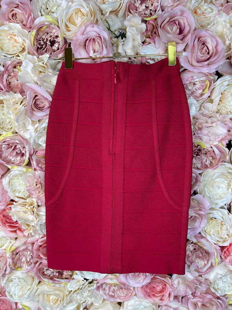 Hervé Léger Skirt Red Sz. XS