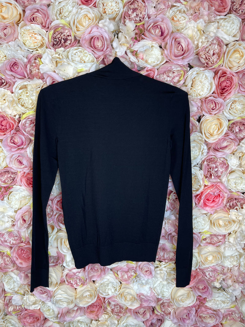 Louis Vuitton Sweater Black with Gold Detail Sz. S