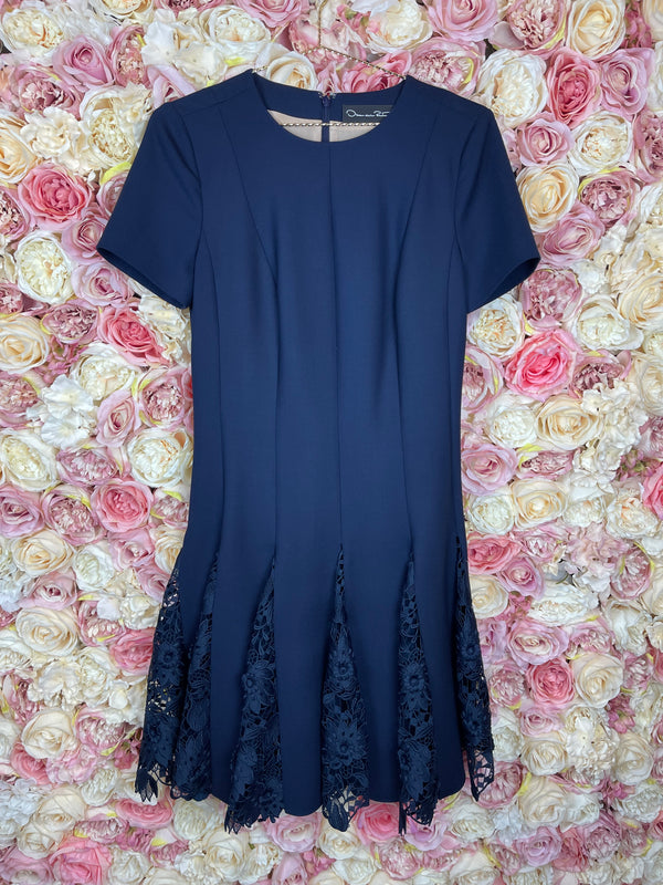 Oscar de la Renta Dress Dark Blue Sz. 6 (S)