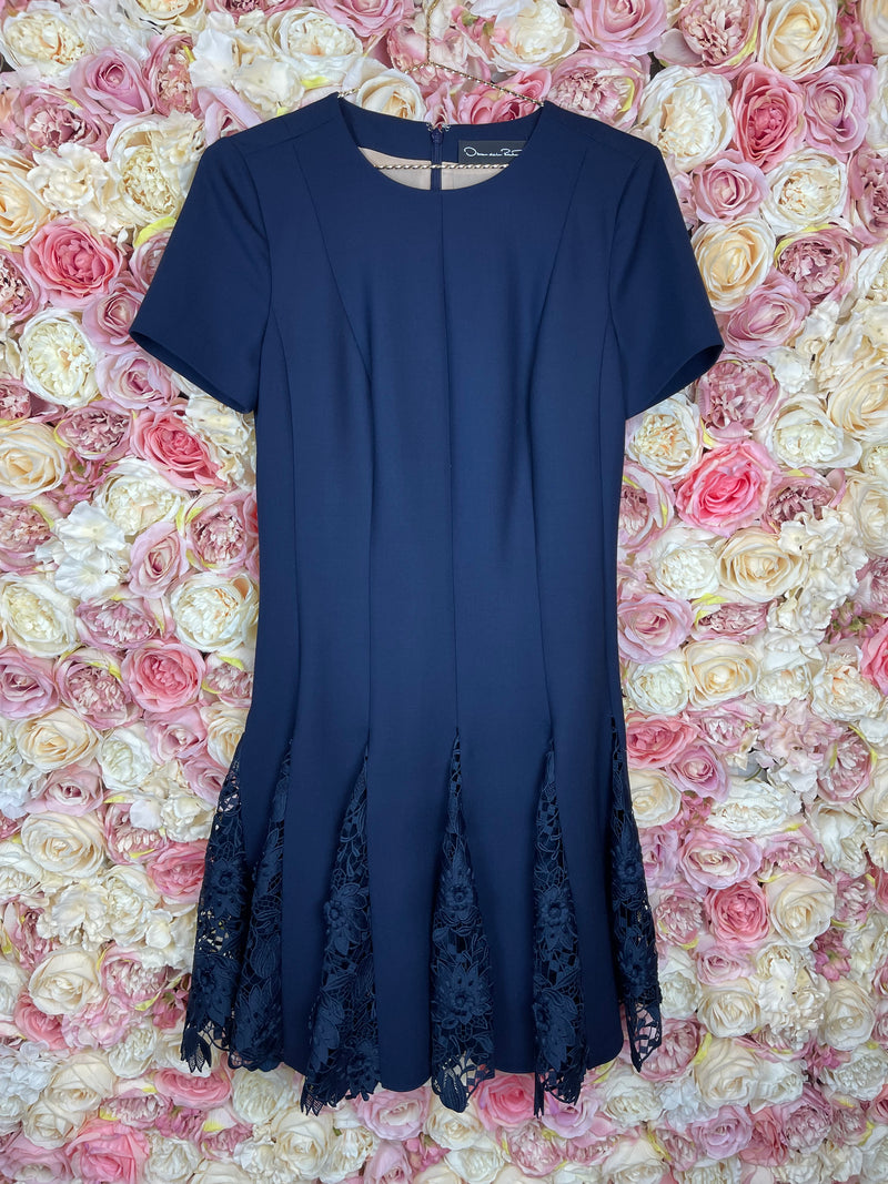 Oscar de la Renta Dress Dark Blue Sz. 6 (S)