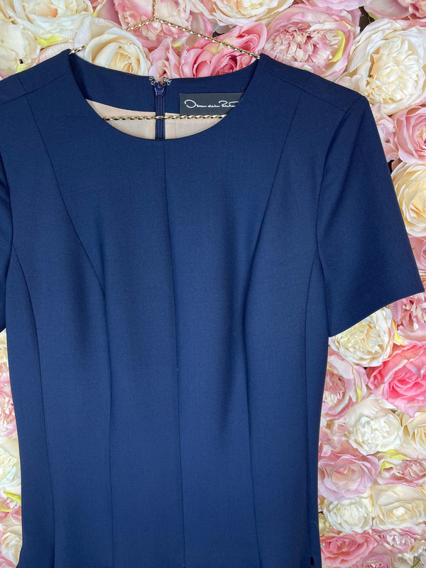 Oscar de la Renta Dress Dark Blue Sz. 6 (S)