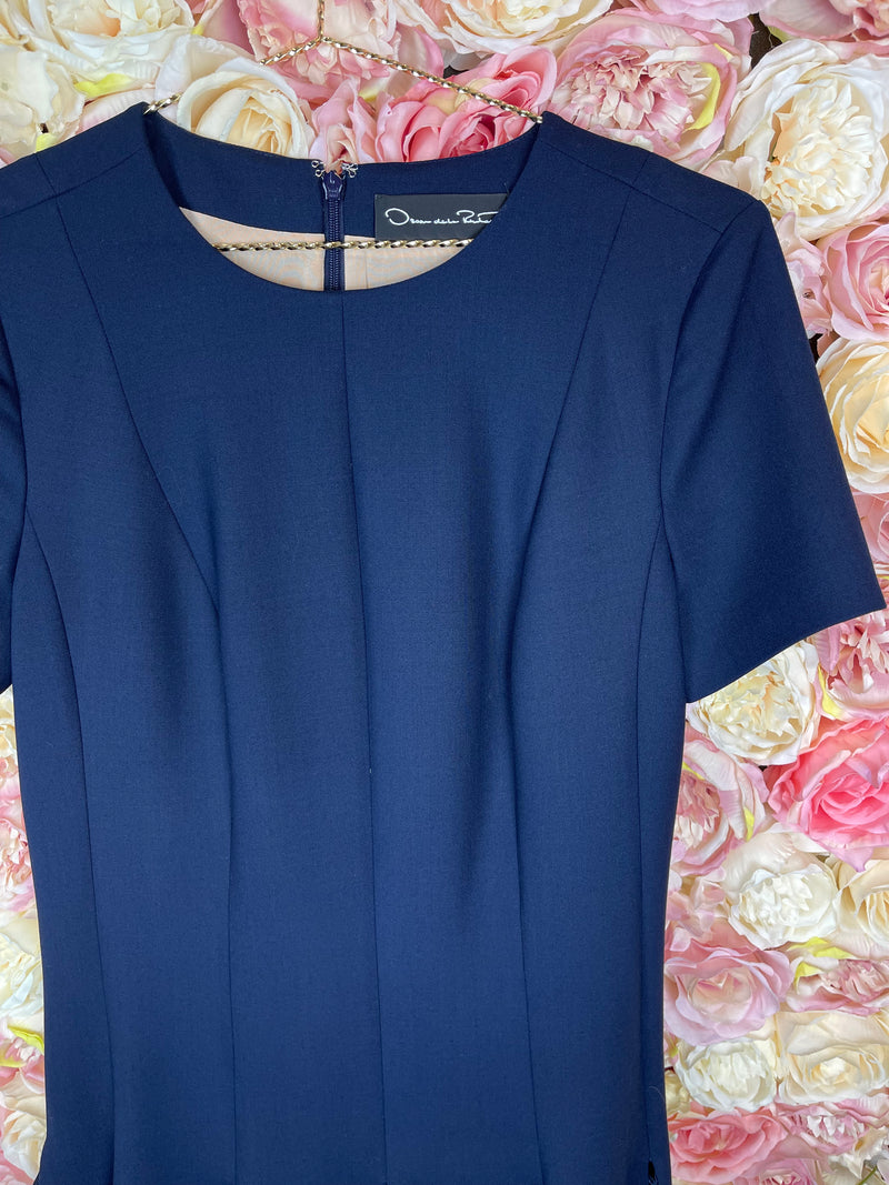 Oscar de la Renta Dress Dark Blue Sz. 6 (S)