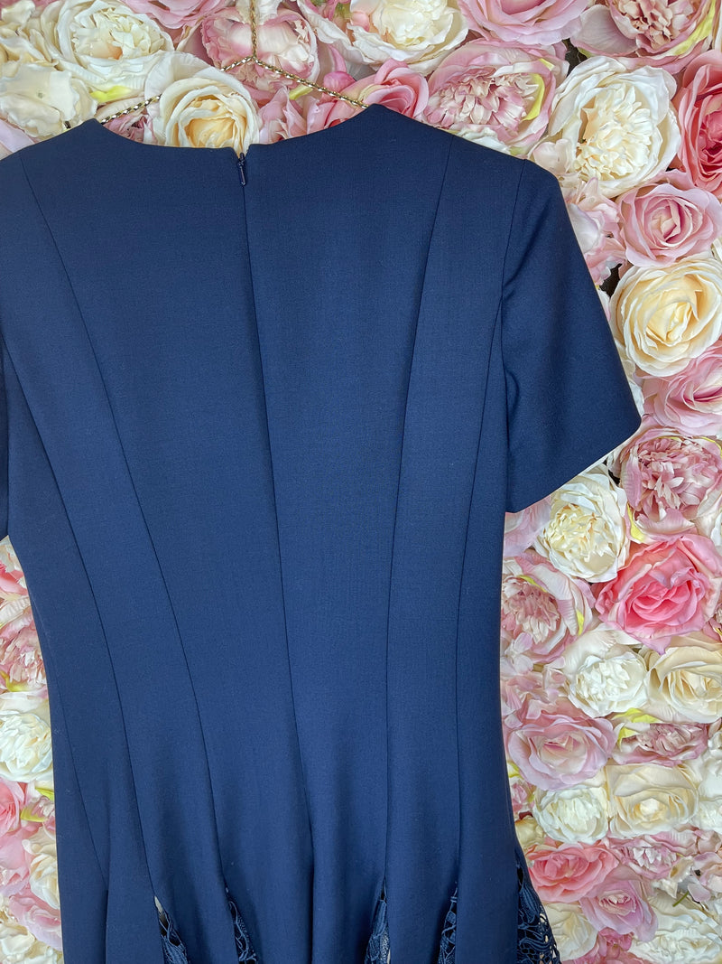 Oscar de la Renta Dress Dark Blue Sz. 6 (S)