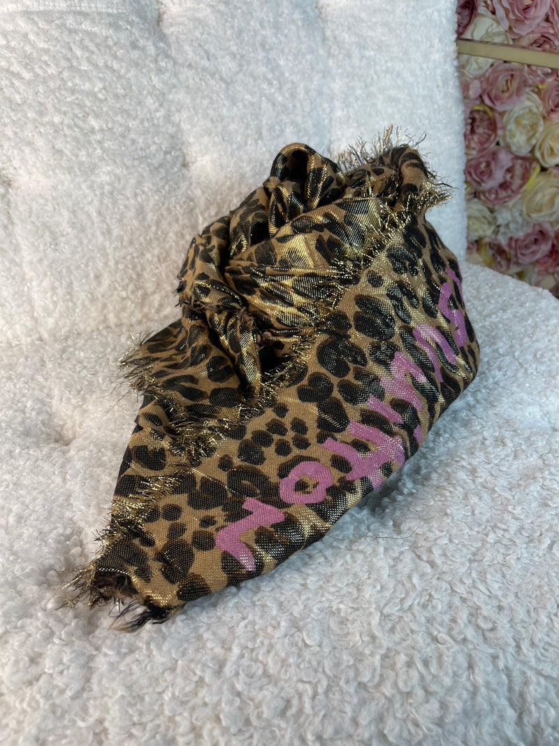 Louis Vuitton Scarf Leo Print Gold