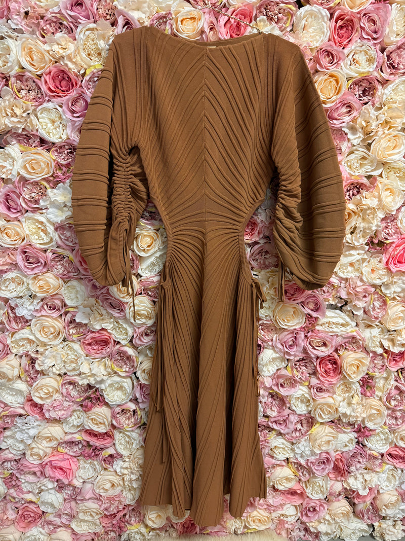 Cult Gaia Simena Knit Dress Camel