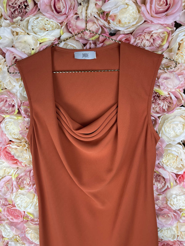 Jade Sleeveless Dress Terracotta