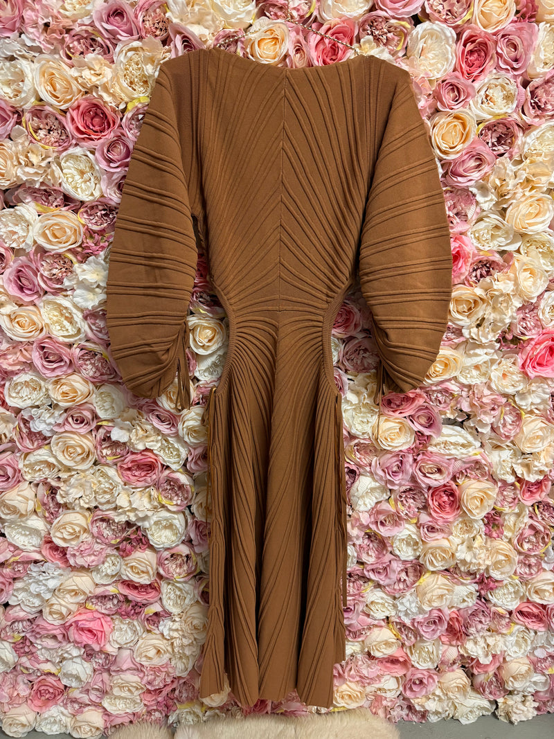 Cult Gaia Simena Knit Dress Camel