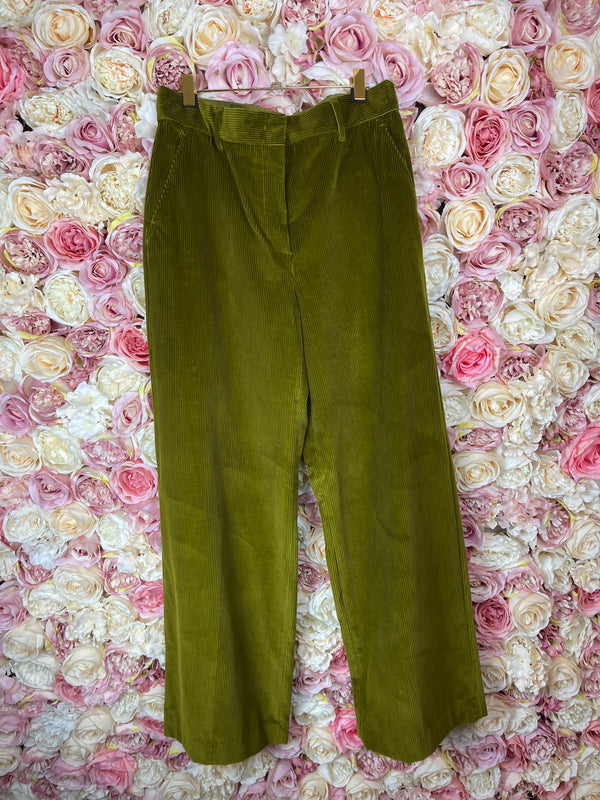Weekend Max Mara Cord Pants Green Sz. 40 DE