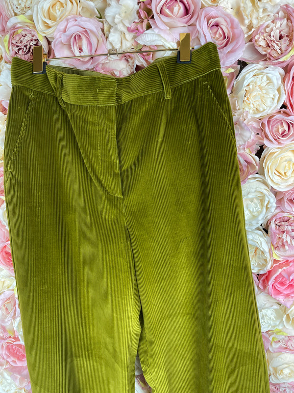 Weekend Max Mara Cord Pants Green Sz. 40 DE