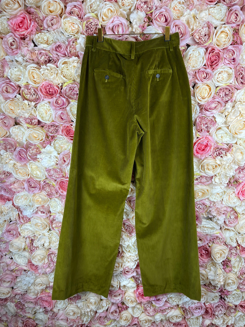 Weekend Max Mara Cord Pants Green Sz. 40 DE