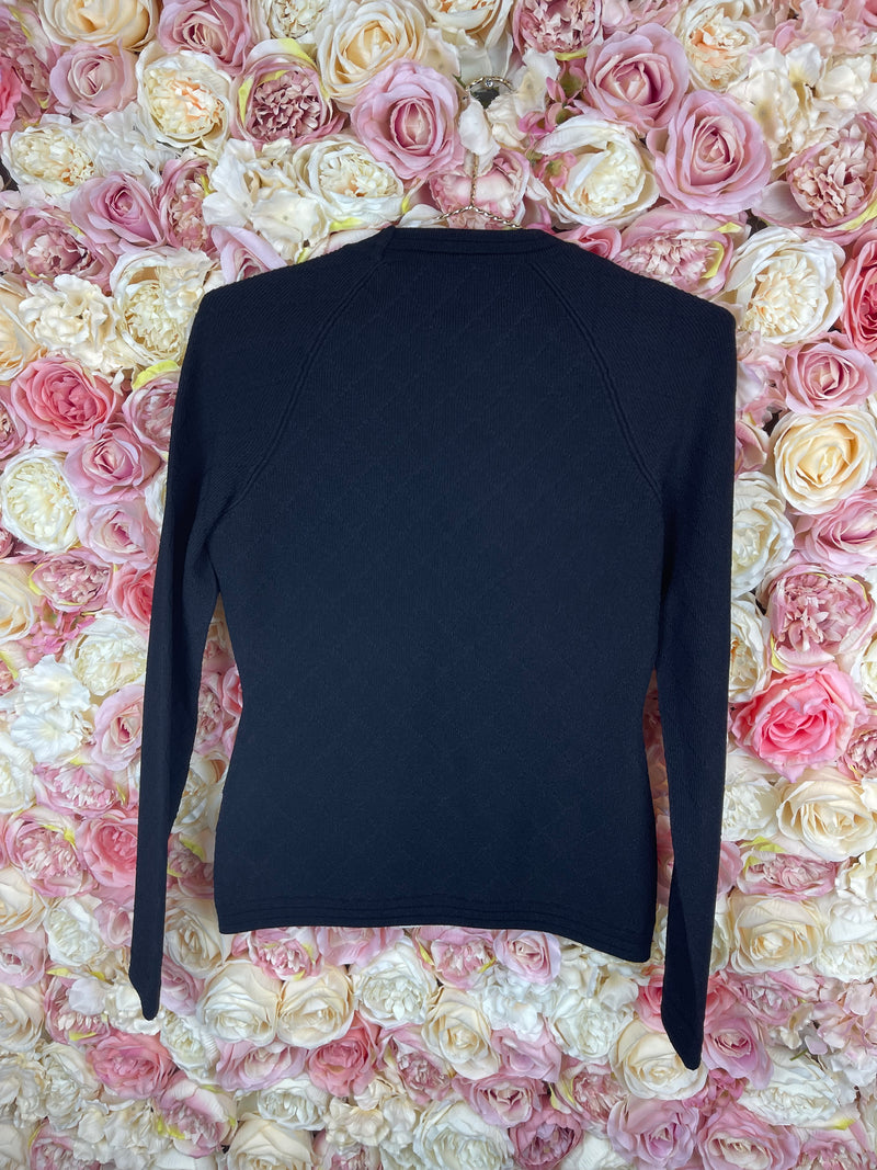 Balmain Longsleeved Top Black Sz. 36 DE