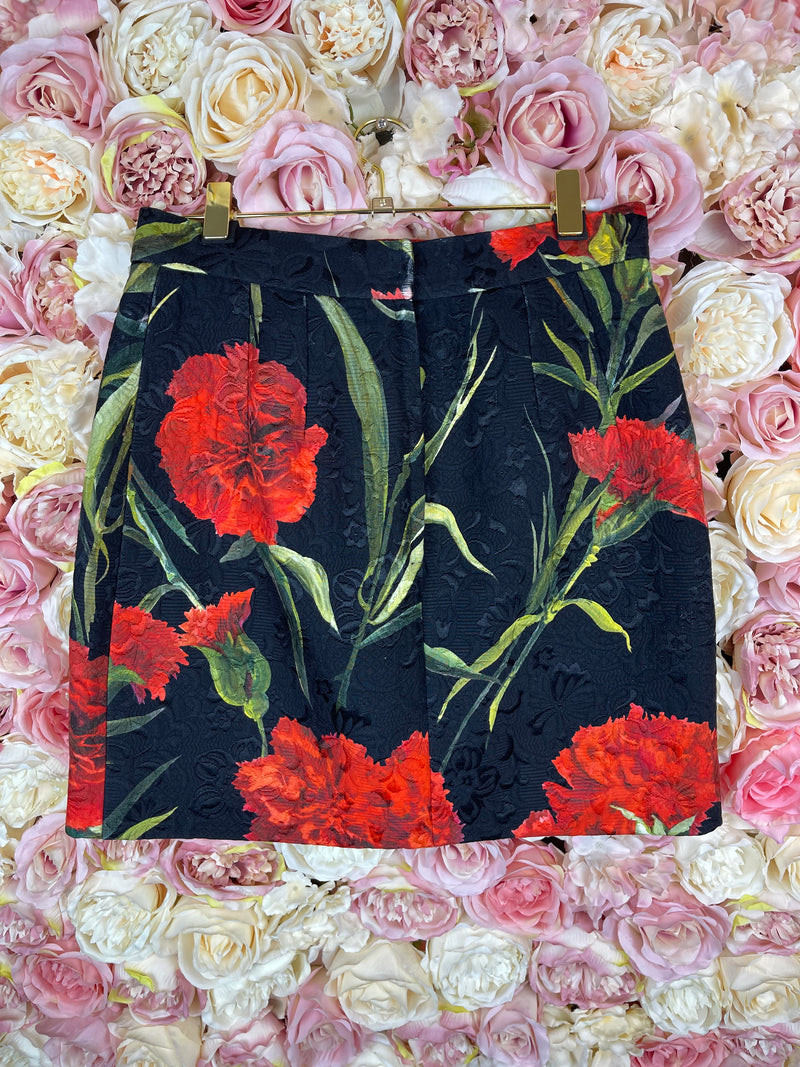 Dolce & Gabbana Floral Skirt Red Multi Sz. 36 DE
