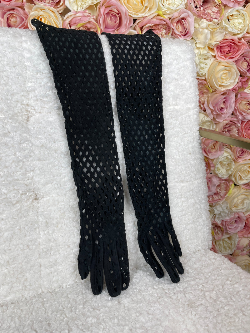 Alaïa Velour Leather Gloves Sz. 7