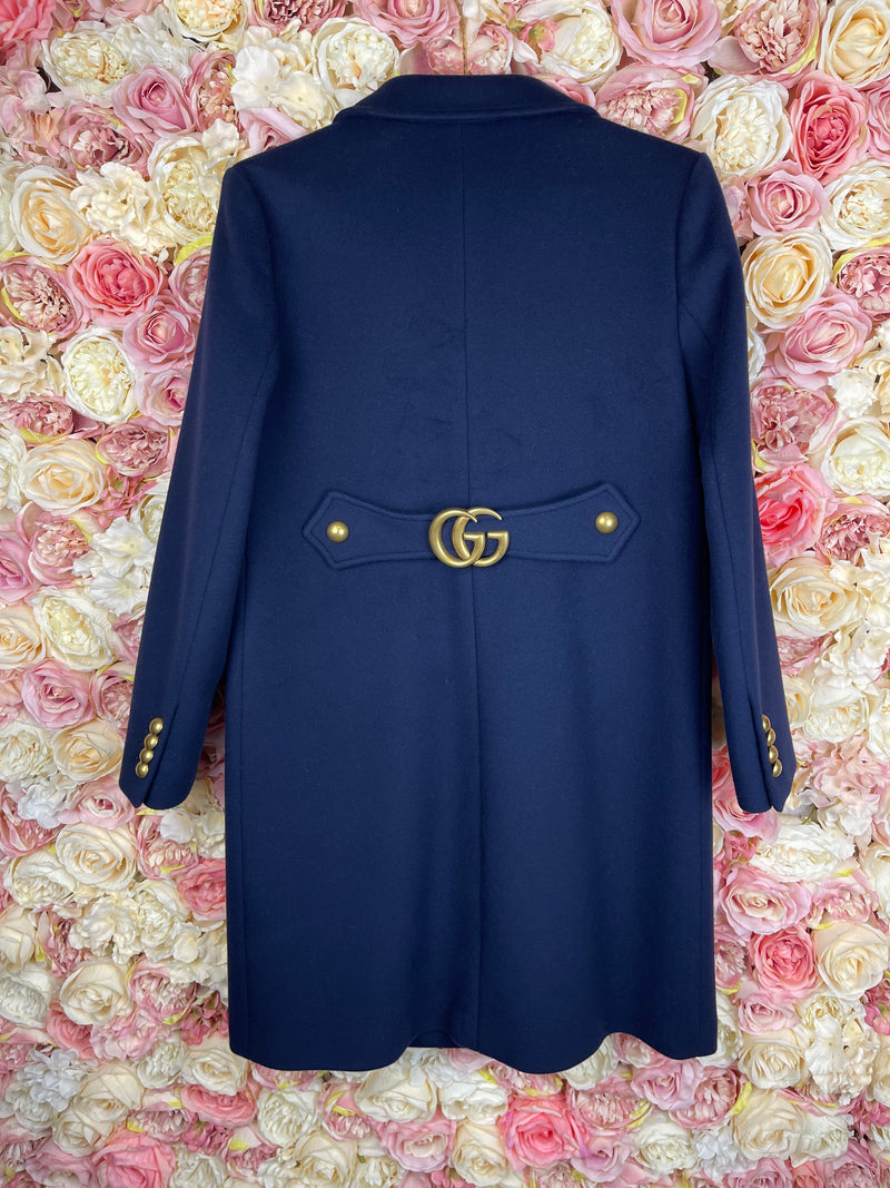 Gucci Coat Dark Blue Sz. 38 DE