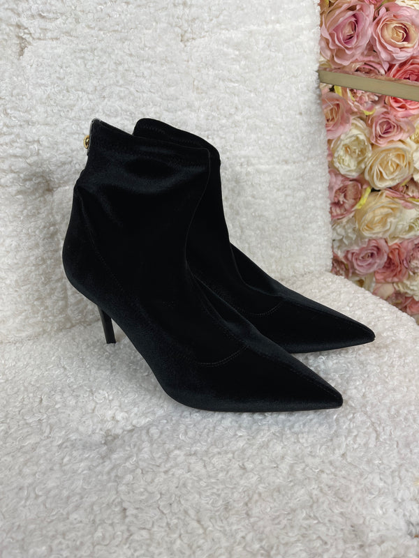 Giuseppe Zanotti Velvet Ankle Boots Black Sz. 38 EU