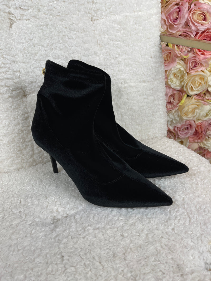 Giuseppe Zanotti Velvet Ankle Boots Black Sz. 38 EU