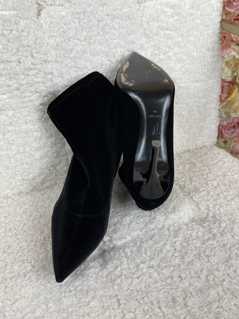 Giuseppe Zanotti Velvet Ankle Boots Black Sz. 38 EU