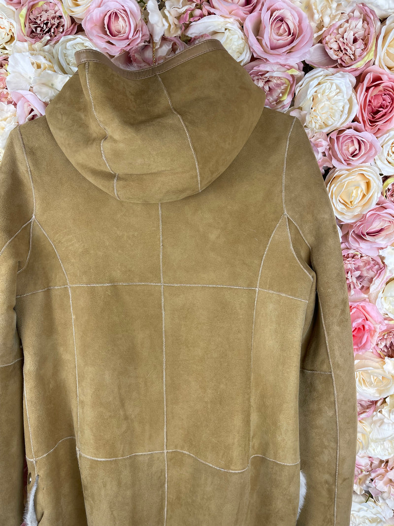 Leonardo since 1974 Lambskin Coat Beige Sz. 36 DE