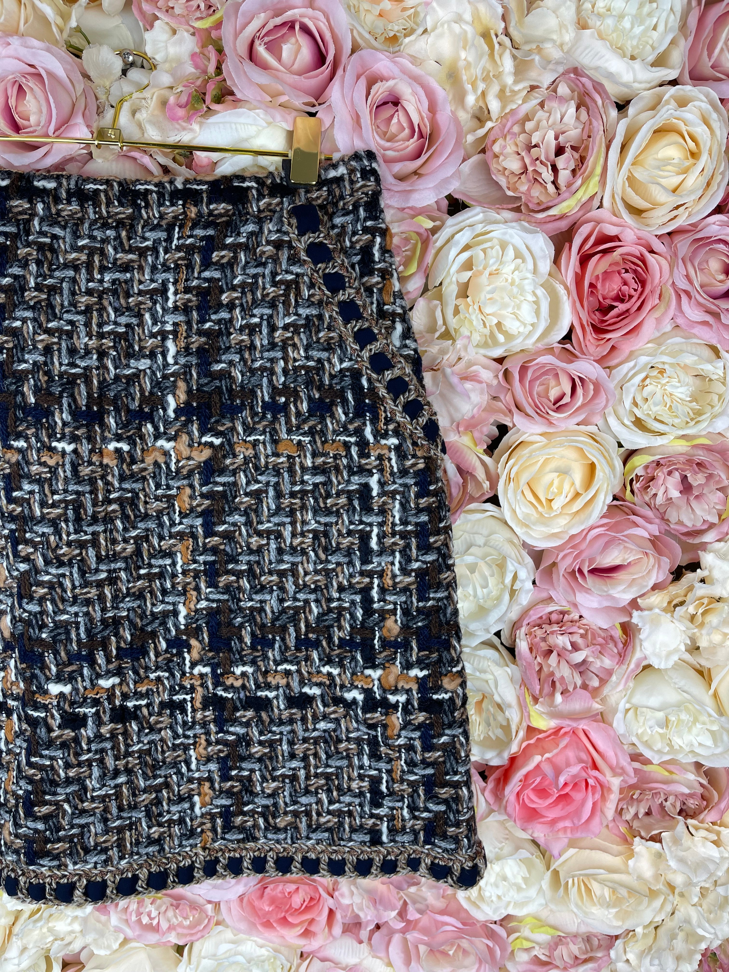Chanel 16A Tweed Skirt Brown Multi Sz. 34 DE