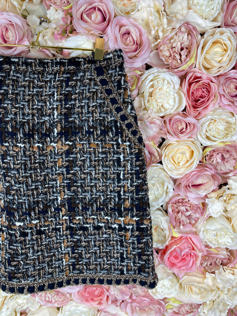 Chanel 16A Tweed Skirt Brown Multi Sz. 34 DE