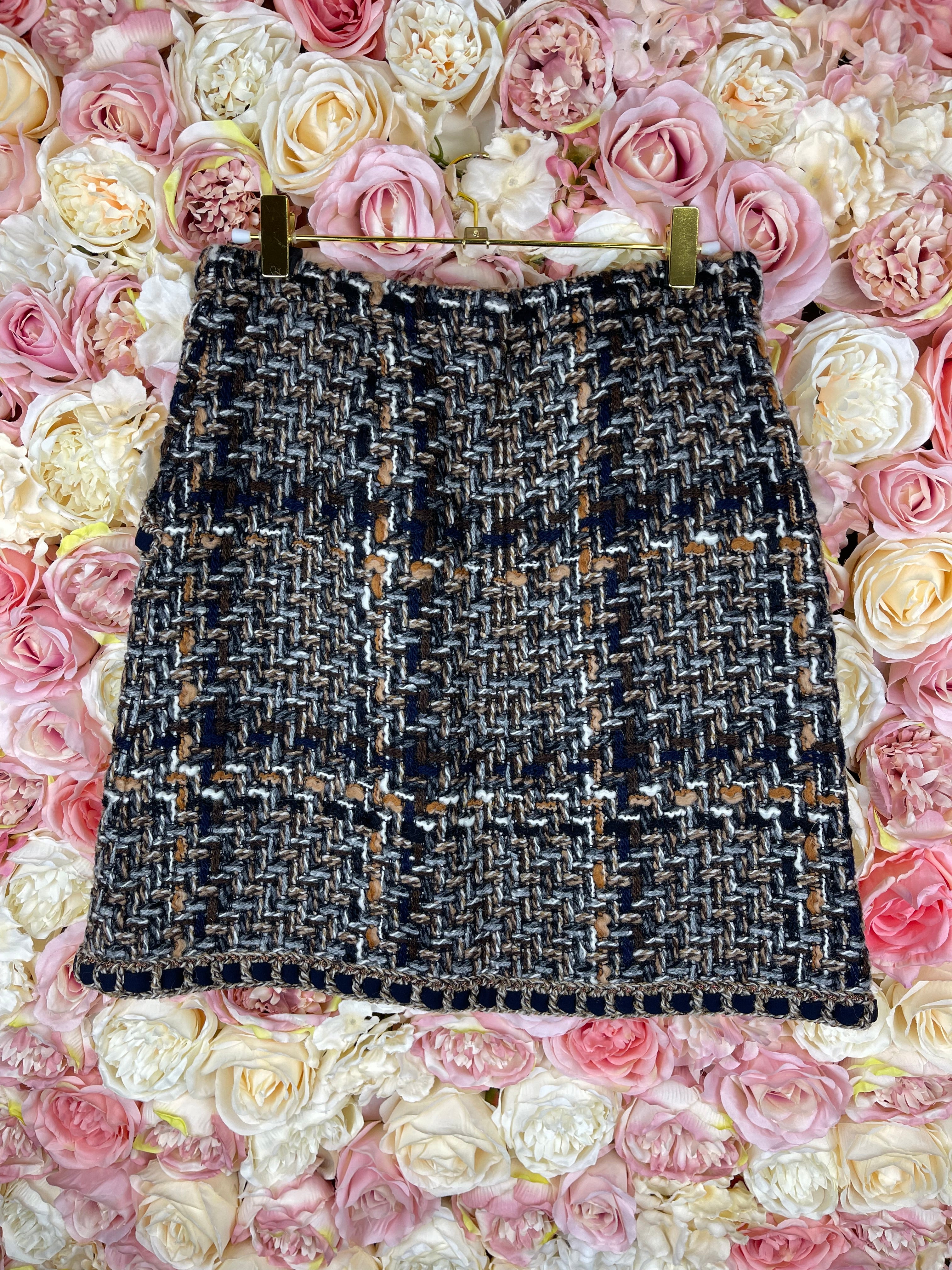 Chanel 16A Tweed Skirt Brown Multi Sz. 34 DE