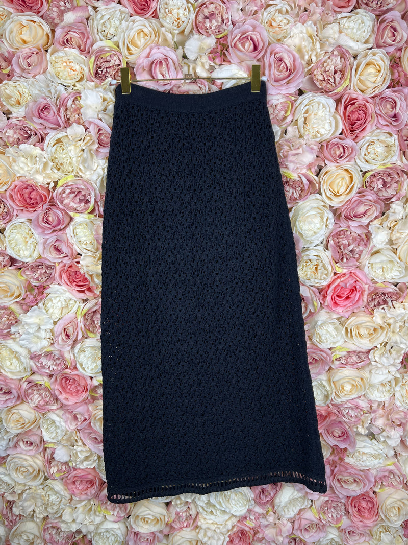 Chanel Knit 20P Skirt Black Sz. 32 DE