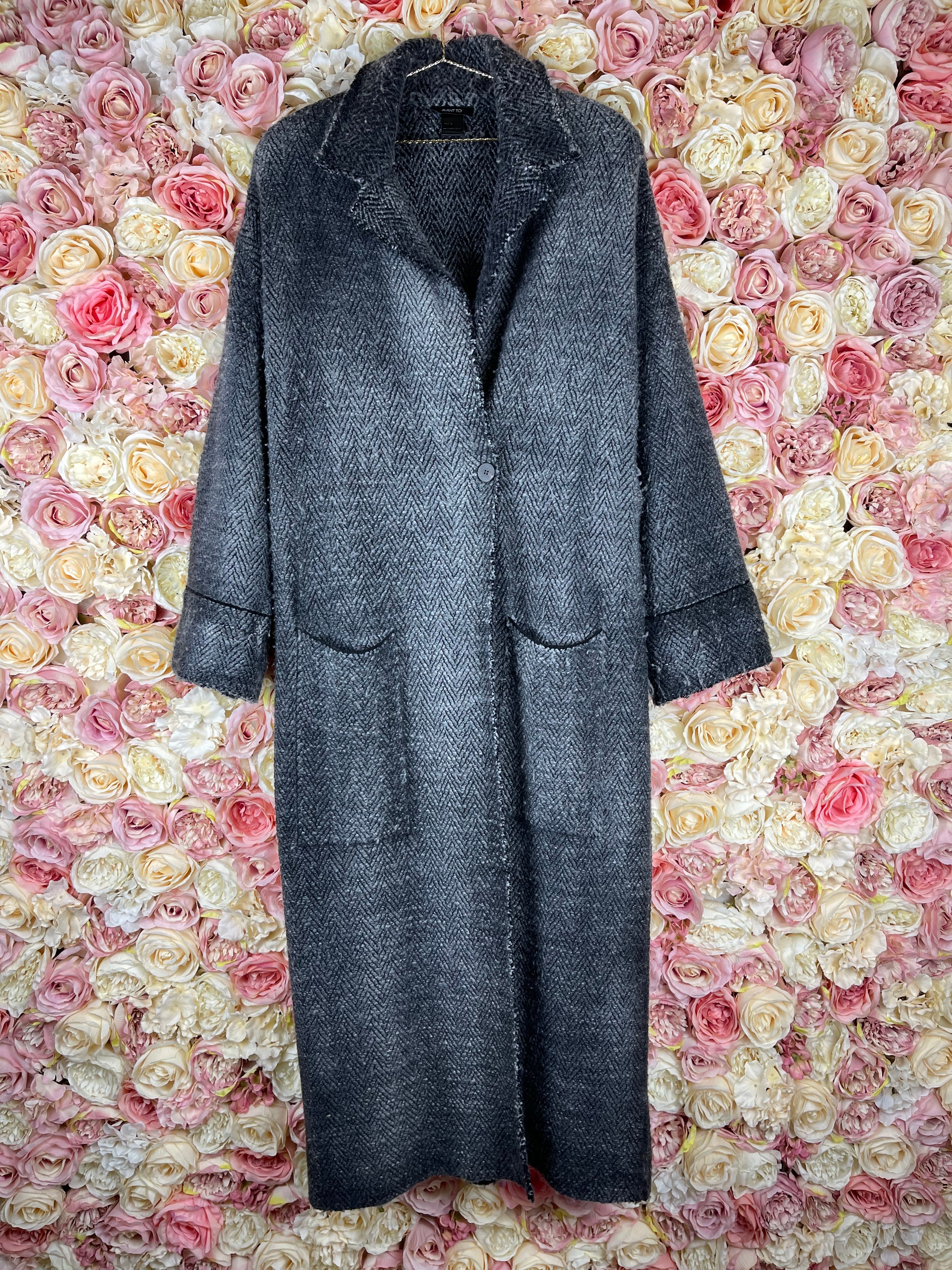 Avant Toi Wool Cashmere Coat Grey Sz. L