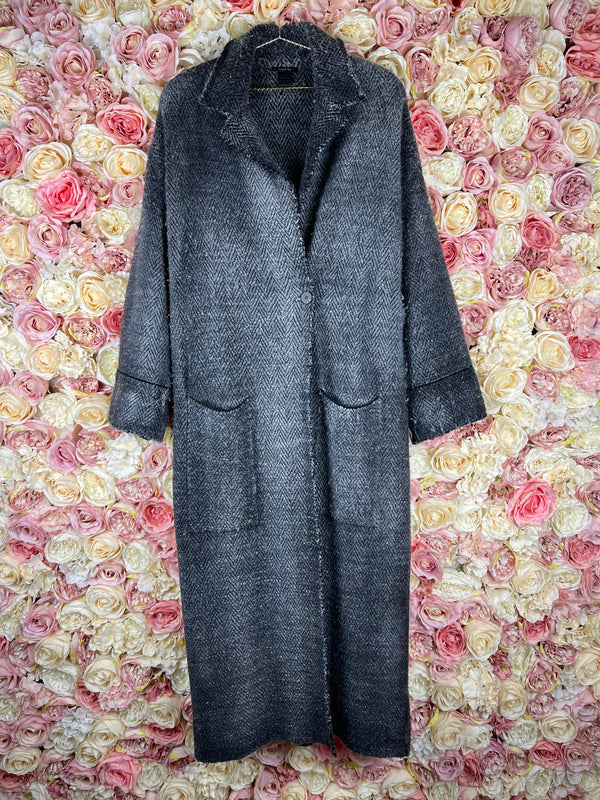 Avant Toi Wool Cashmere Coat Grey Sz. L