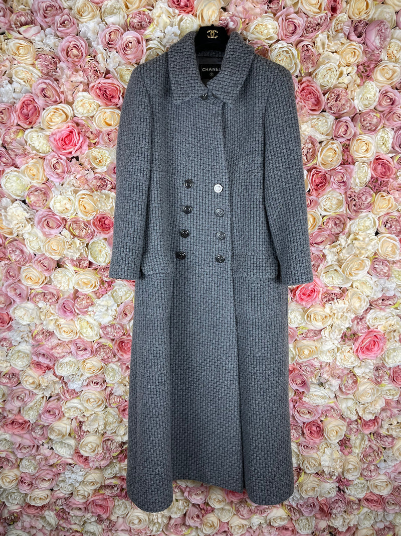 Chanel Wool Coat Grey Sz. 42 DE