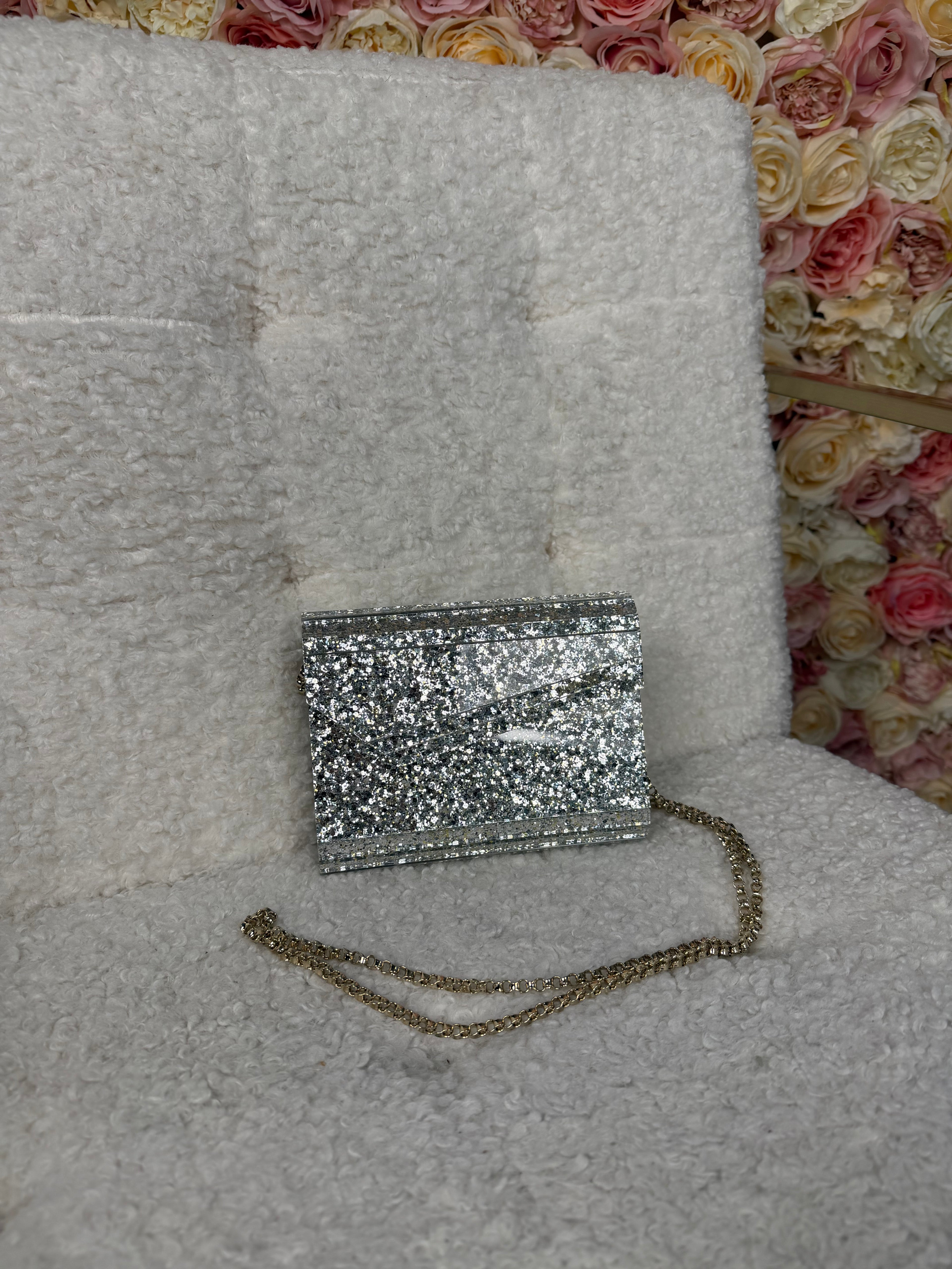 Jimmy Choo Candy Clutch Silver Gold