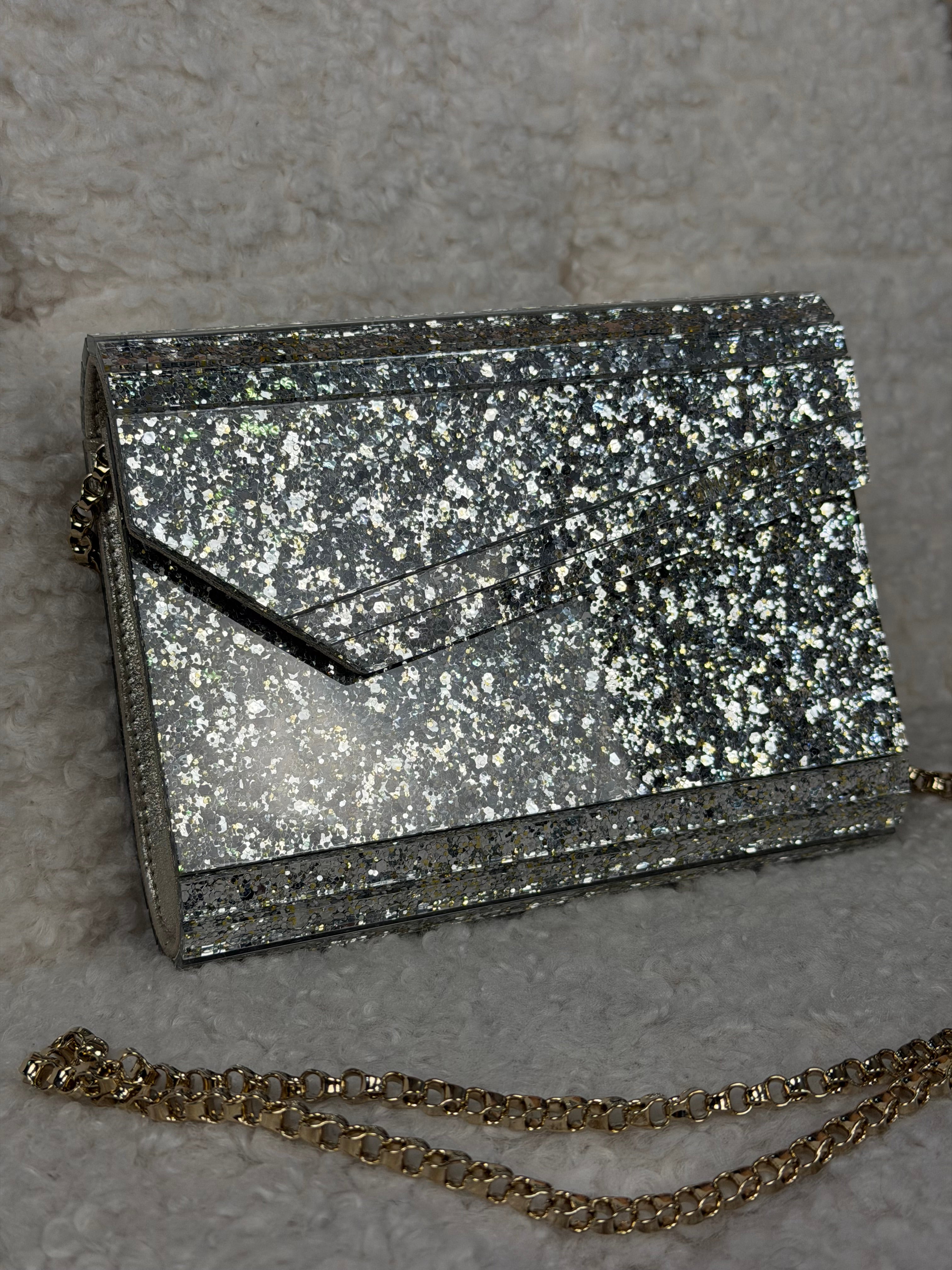 Jimmy Choo Candy Clutch Silver Gold