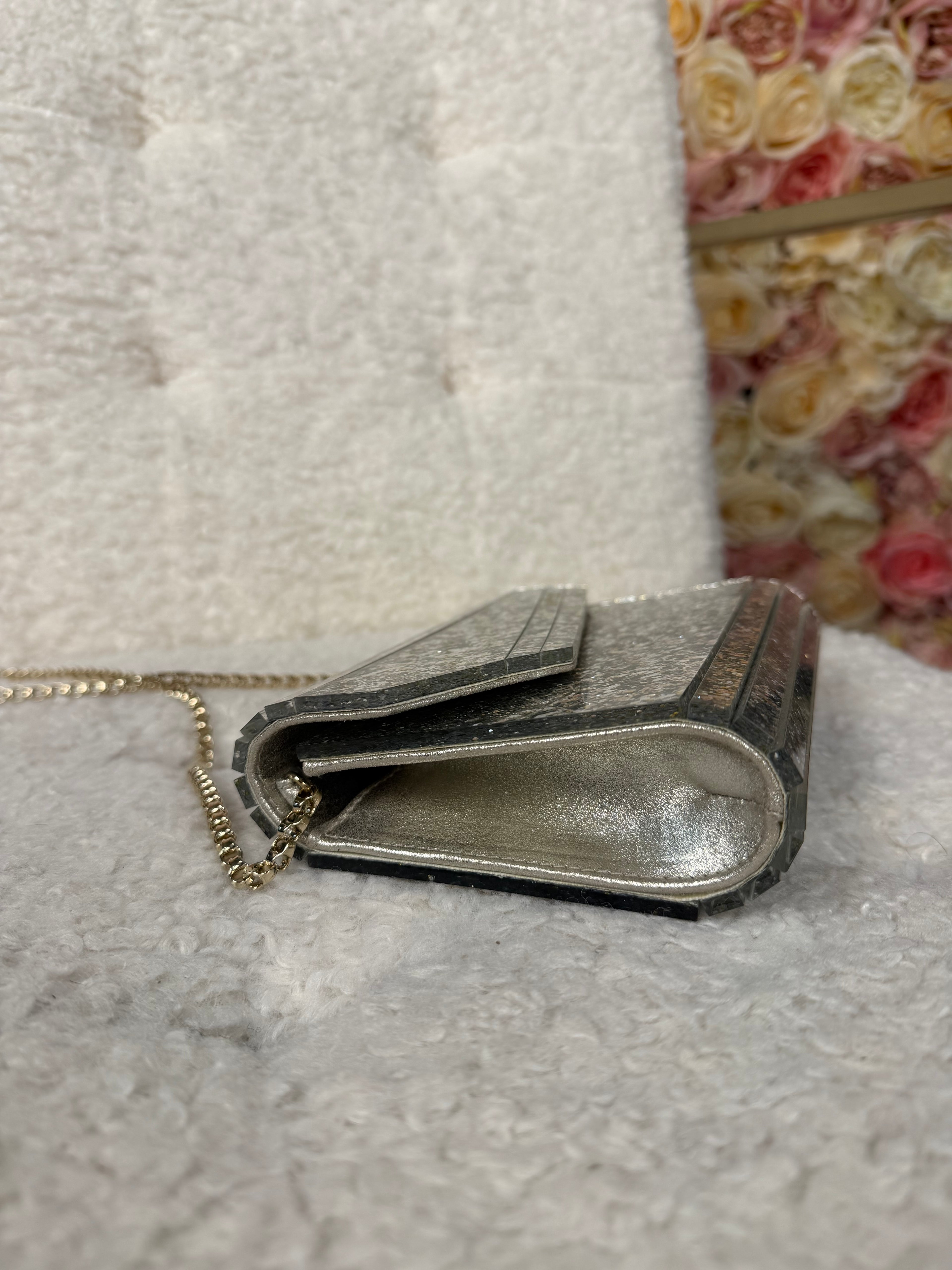 Jimmy Choo Candy Clutch Silver Gold