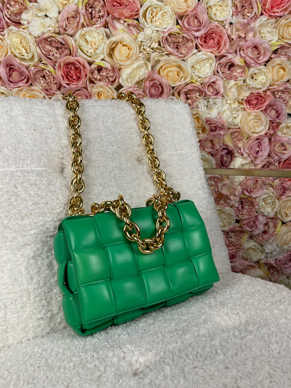 Bottega Veneta Chain Cassette Bag Green