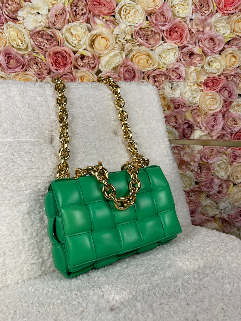 Bottega Veneta Chain Cassette Bag Green