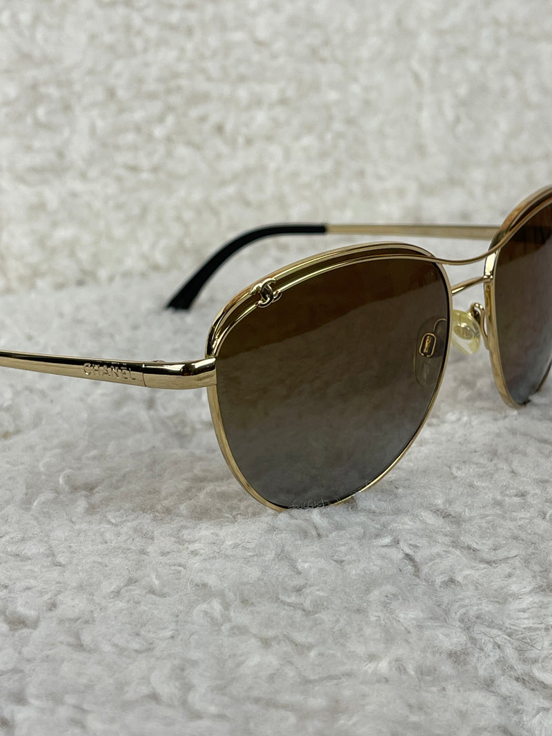 Chanel Sunglasses Gold